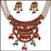 Two Layer Emeralds and Rubies Pearl Set (BJ-9) - Click here to View more details about this Product